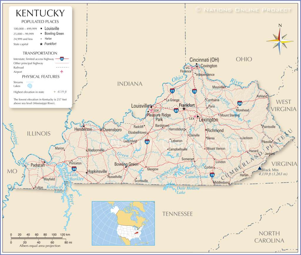 Map of Kentucky indicating regions offering EMT Training Courses for future emergency responders.