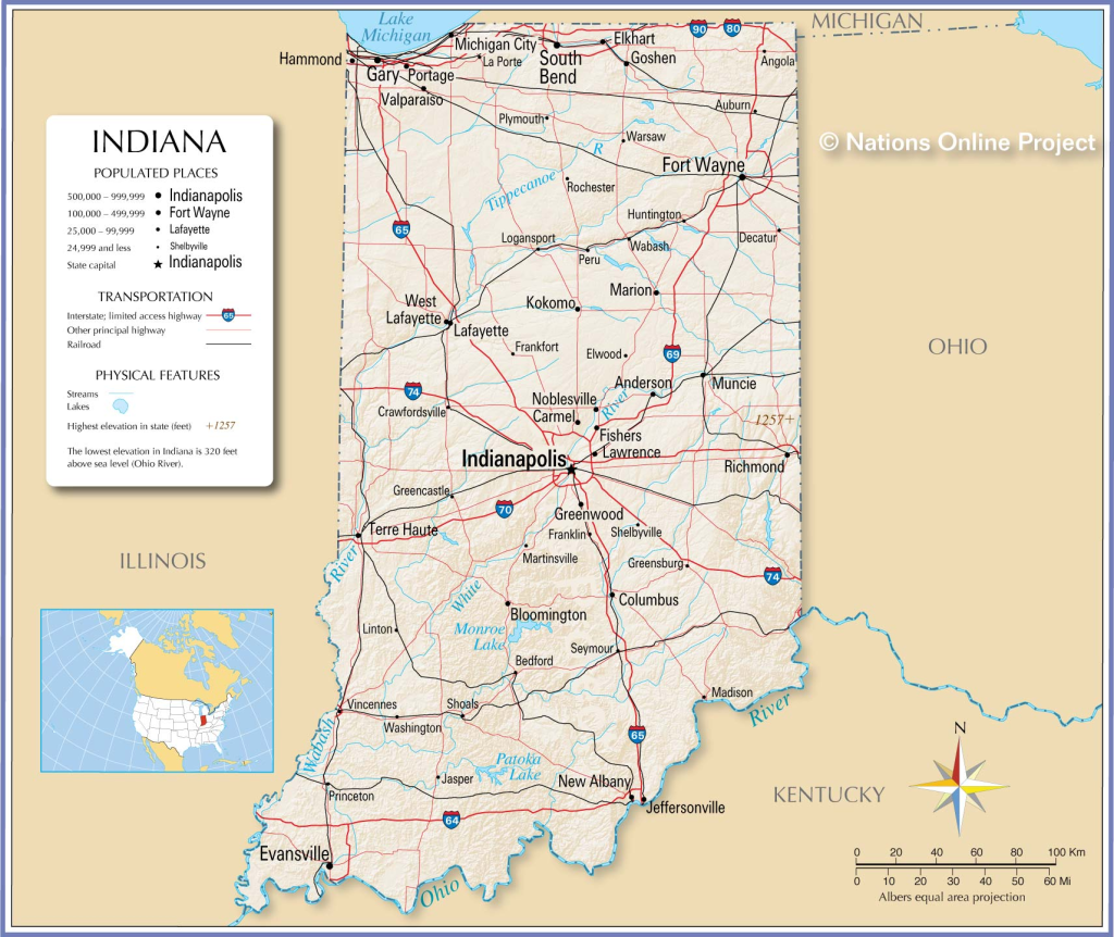 Map of Indiana, highlighting regions offering EMT Training Courses for aspiring medical heroes.